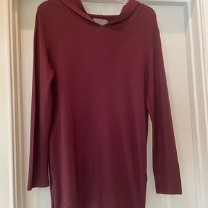 Ladies Maroon Hooded Sweater by Cherish. Size S.